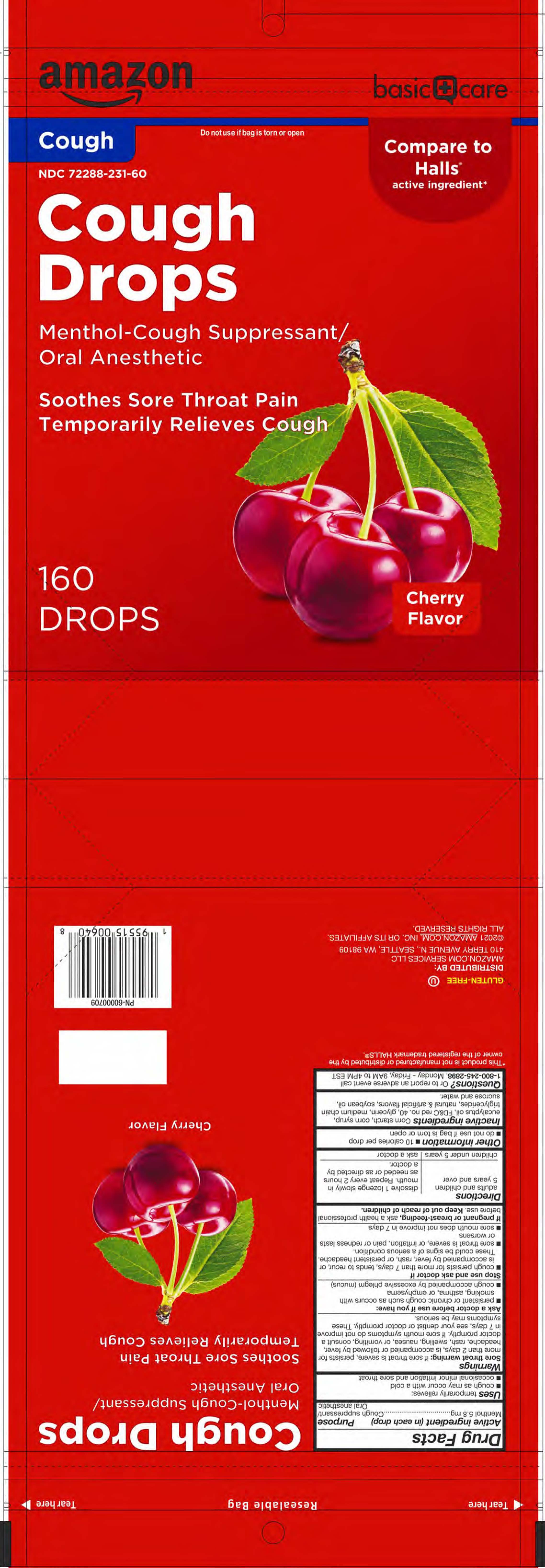Basic Care Cherry Cough Drops